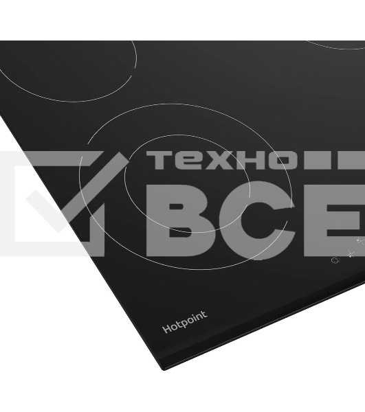 Электрическая варочная панель Hotpoint HR 6T2 B, Hi-Light, независимая, черный
