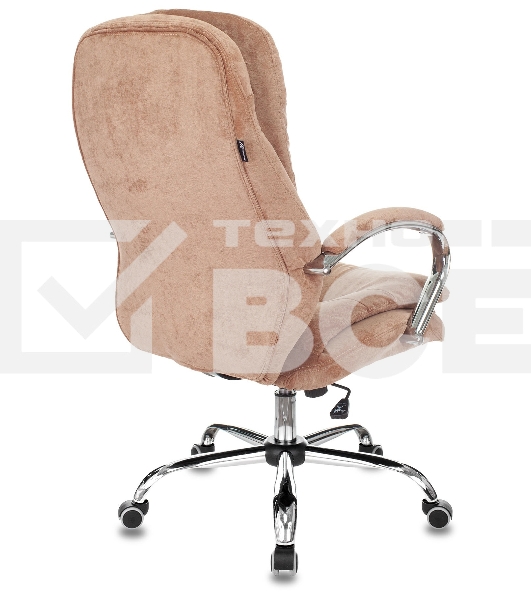 Кресло руководителя Бюрократ T-9950SL Fabric светло-коричневый Velvet 90, крестовина металл хром