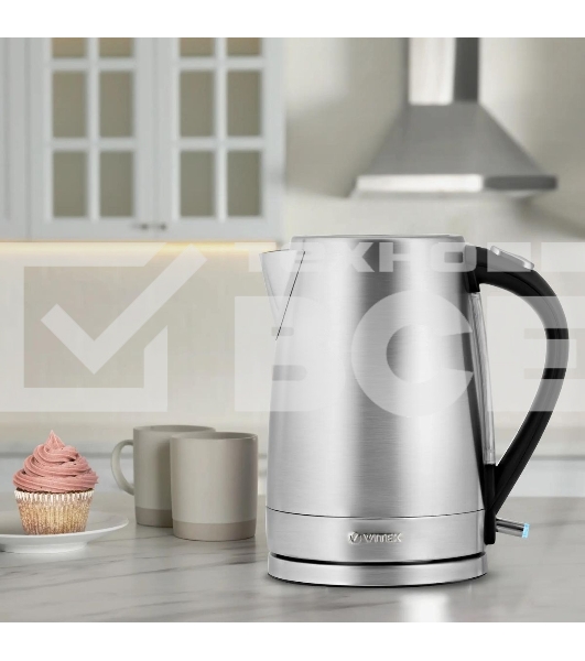 Чайник электрический Vitek VT-7000 1.7л. 2200Вт серебристый (корпус: металл)