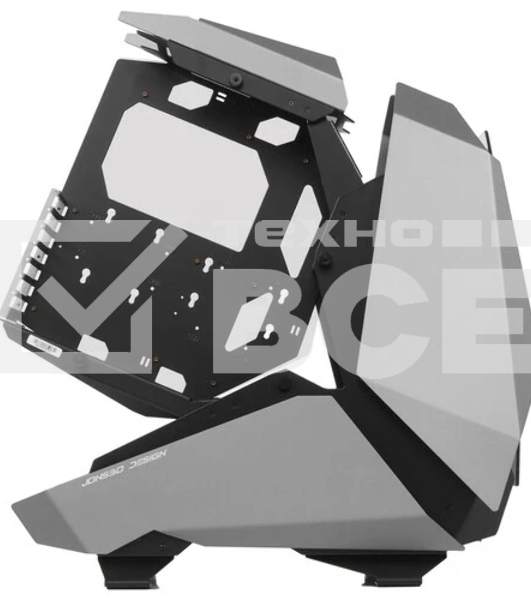 Корпус без блока питания JONSBO MOD-5, Full-Tower, TG, no fans, 2xUSB-A 3.0 + 1xUSB-C 3.2, ATX, mATX, mITX Gray