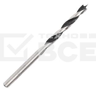 Сверло EDGE by PATRIOT по дереву спиральное 5 мм, W-образная заточка, 1 шт в блистере