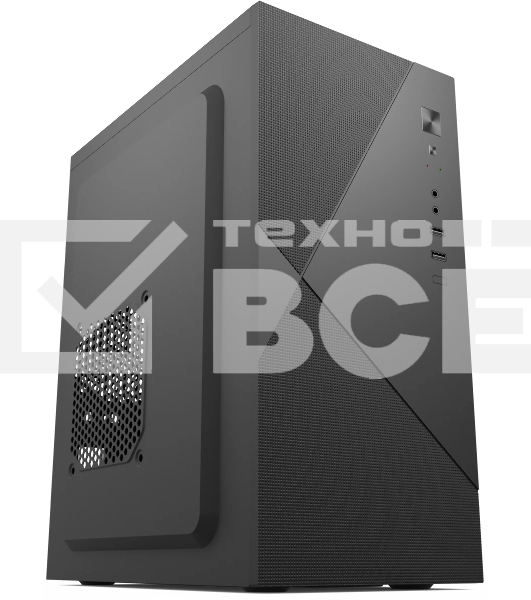 Компьютерный корпус с блоком питания 450Вт. Case Forza mATX, 450W, 2xUSB 2.0, Black, w/o FAN, 8 см fan PSU, power cord