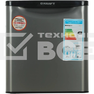 Холодильник Kraft BR 50I серебристый однокамерный 44/3л морозилка сверху