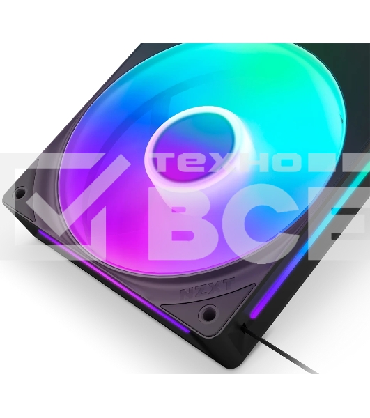 Вентилятор для корпуса Case Cooler NZXT F240 RGb Core (120x120x25мм, 4-pin PWM, RGb, 75.12CFM, 30dBA, 2400RPM, Black, Single-Frame RGb Fan Unit)