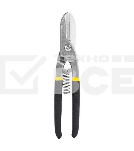 Ножницы по металлу прямые Deli DL4371 250мм, высокоуглеродистая сталь 55, прорезиненная рукоятка