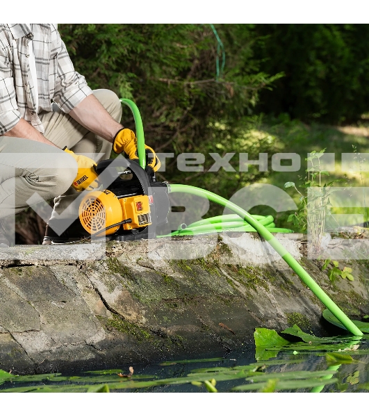 Садовый поверхностный насос Denzel GPL600, 600 Вт, 3000 л/ч, подъем 35 м, пластик