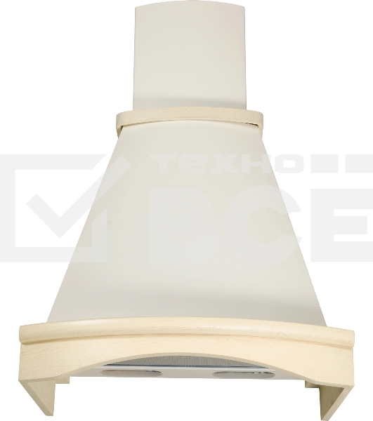 Вытяжка каминная Elikor Ротонда 60П-650-П3Л бежевый, 60 см, 650 куб. м/ч, 56 дБ