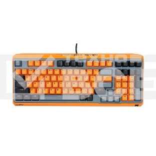 Клавиатура Rapoo ESK750-98 проводная, USB Type-A, серый/оранжевый