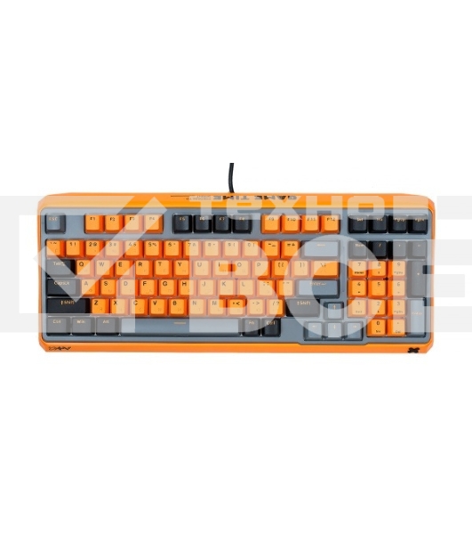 Клавиатура Rapoo ESK750-98 проводная, USB Type-A, серый/оранжевый