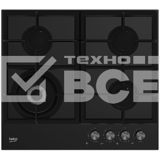 Встраиваемая газовая варочная поверхность Beko HILW 64225 S, Черный