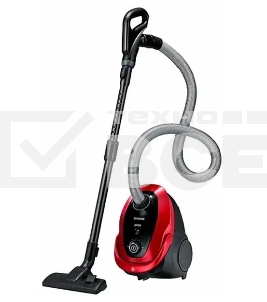 Пылесос Samsung VC20M253AWR красный, 460/2000 Вт, уборка сухая, пылесборник мешок, 2.5 л