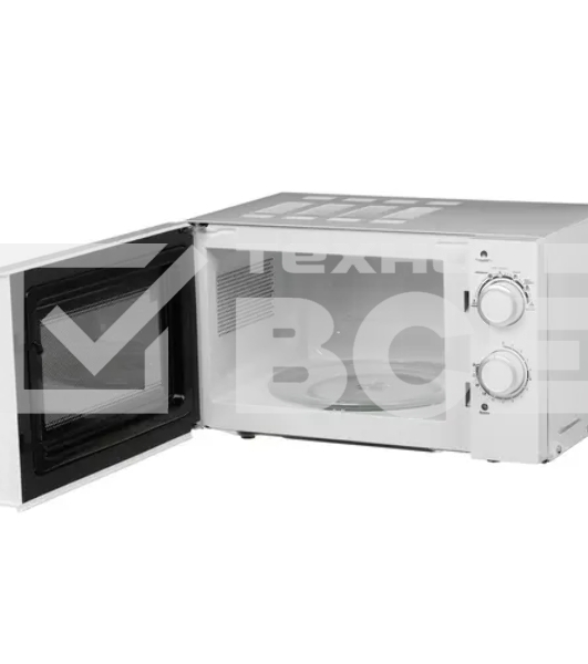 Микроволновая печь Kraft KF-20MW7W-102M белый, 20 л, 700 Вт, переключатели - поворотный механизм