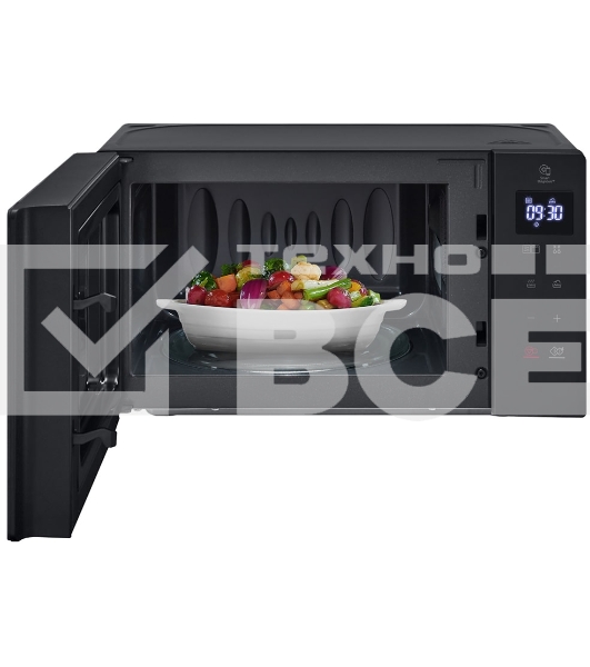 Микроволновая печь LG MH6032GAS черный, 20 л, 700 Вт, переключатели - сенсор