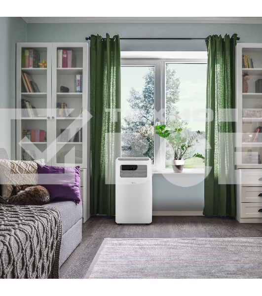 Кондиционер мобильный Ballu Aura BPAC-12 CP/N1_24Y 12000 BTU, 30 м², 52 дБ, охлаждение, осушение, белый