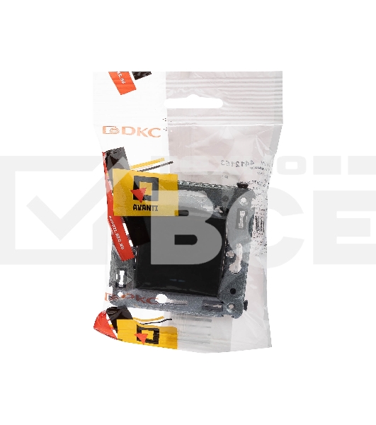 Кнопка одноклавишная DKC Avanti 4412153 в стену, черный матовый