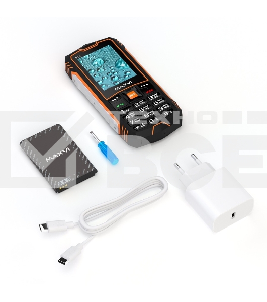 Мобильный телефон Maxvi R10 оранжевый