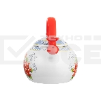 Чайник для плиты LR00-20 LARA (эмаль) RED 2.5 л, индукционное дно, свисток, автоподъем крышки, фото4