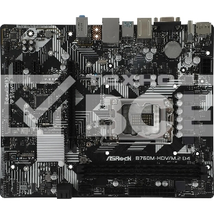 Материнская плата ASRock B760M-HDV/M.2 D4, LGA 1700, Intel B760, 2xDDR4, 4xSATA, 2xM.2, 1xPCIe 4.0 x16, 2xPCIe x1, 1xDP, 1xHDMI, 1xVGA, 1x 1Gb LAN, 2xUSB-A 3.2 Gen 1, 3xUSB 2.0, 3x3.5 мм, 7.1, mATX