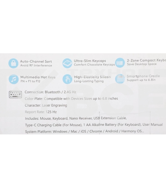 Комплект клавиатура+мышь A4Tech FStyler FB2535C беспроводной, USB + Bluetooth, 2000 DPI, белый