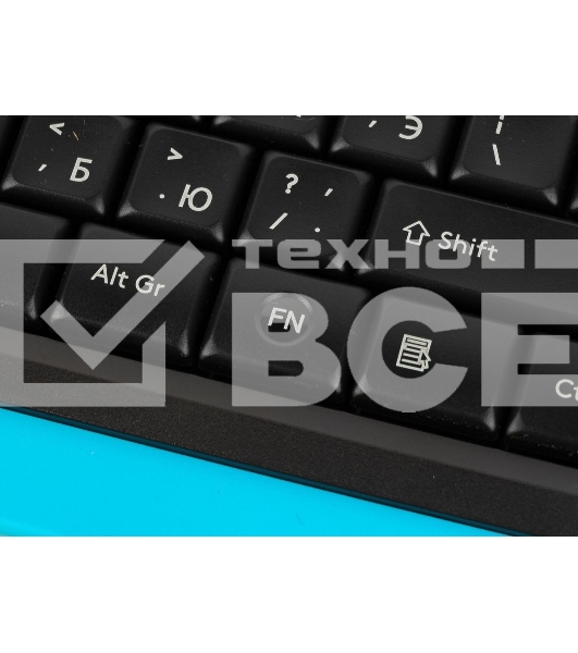 Комплект клавиатура+мышь A4Tech FStyler FG1010 беспроводной, USB, 2000 DPI, чёрный/синий