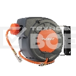 Шланг Patriot 520002425 пневматический армированный на автоматической катушке PHC 10/16 (прямой, ПВС армированный, длина 10 м, диаметр 10х16, раб/макс давление 10/20 бар, мин/макс температура -5/45С, быстросъем рапид, резьба 1/4), фото 1