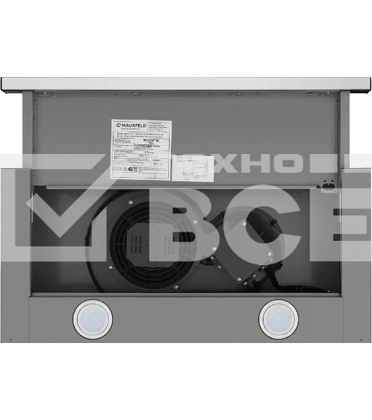 Вытяжка встраиваемая Maunfeld VS Light 50 нержавеющая сталь, 50 см, 520 куб. м/ч, 56 дБ