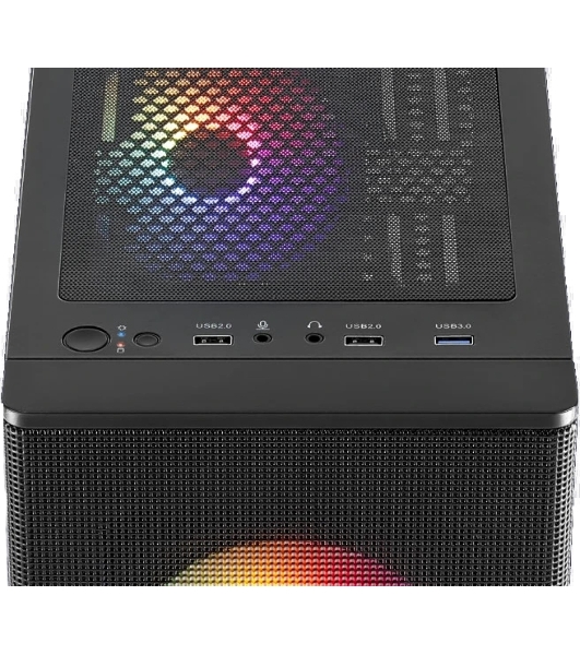 Корпус AeroCool Designer-G-BK-v2, Midi-Tower, чёрный, 4 x 120 мм