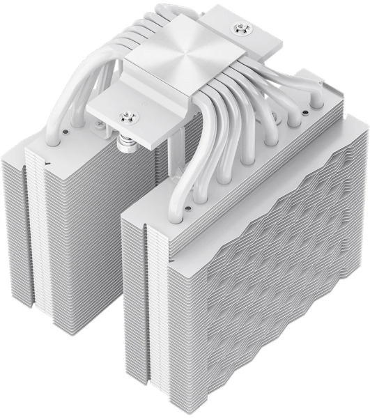 Кулер для процессора PCCooler RT720 TC ARGB WH (270W, 4-pin PWM, 157.5mm, Al/Cu, 7x6mm, ARGB, 2x120mm, 73.32CFM, 34.9dBA, 2200RPM, S: 1851/1700/1200/115X, AM5/AM4, white)