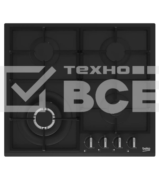 Встраиваемая газовая варочная поверхность Beko HIYG 64225 SBO, Черный
