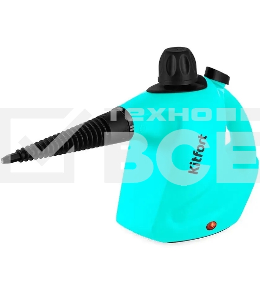 Пароочиститель ручной Kitfort КТ-9138-2 1050Вт черный/зеленый