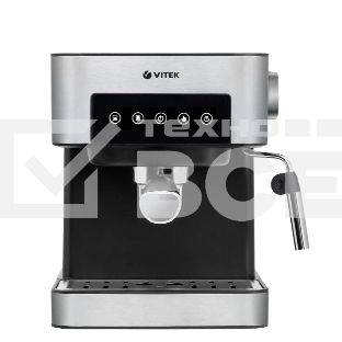 Кофеварка рожковая Vitek VT-1508 черный/серебристый 1.6 л 850Вт 15 бар