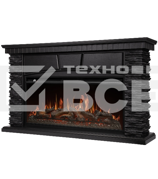 Портал Firelight Porto 42/40/36 камень черный шпон венге