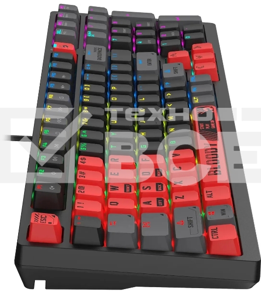 Клавиатура A4Tech Bloody S98 Sports Red BLMS Plus проводная USB красный/черный