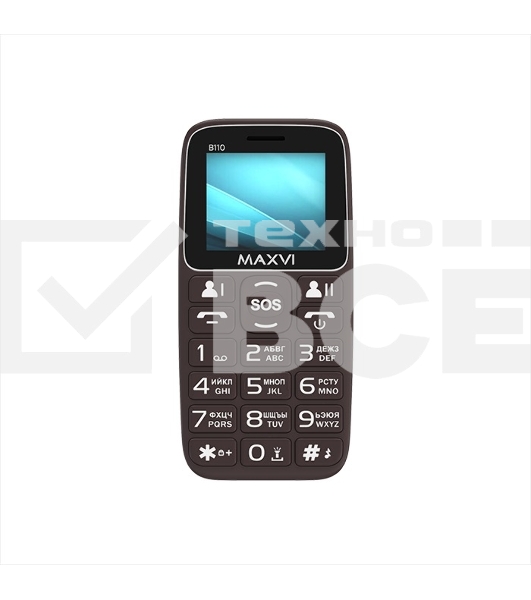 Мобильный телефон Maxvi B110 коричневый