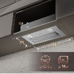 Вытяжка кухонная встраиваемая Weissgauff BOX 455 Inox управление кнопочное, нержавеющая сталь, фото2