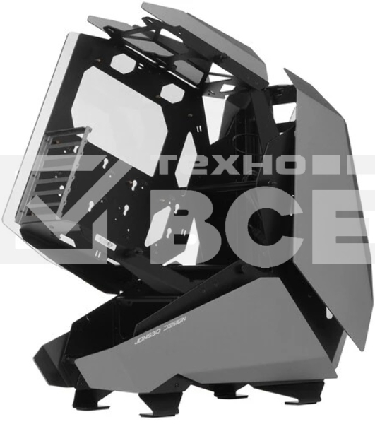 Корпус без блока питания JONSBO MOD-5, Full-Tower, TG, no fans, 2xUSB-A 3.0 + 1xUSB-C 3.2, ATX, mATX, mITX Gray