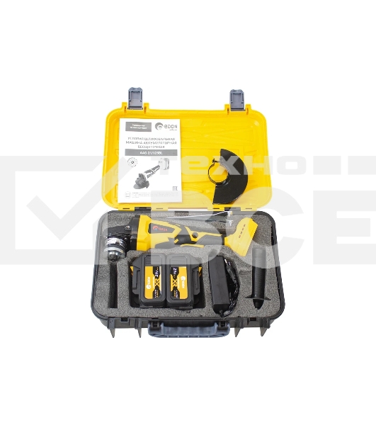 Угловая шлифовальная машина EDON AAG-21/125BL черный/желтый 25093