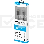 Кабель Maxvi MC-10M black, USB-A - microUSB, 2A ток макс. нагрузки 2А, макс. напряжение 5V; стандарт USB 2.0; длина 1м, нейлоновая оплетка, металлические корпуса разъемов, цвет черный, фото2
