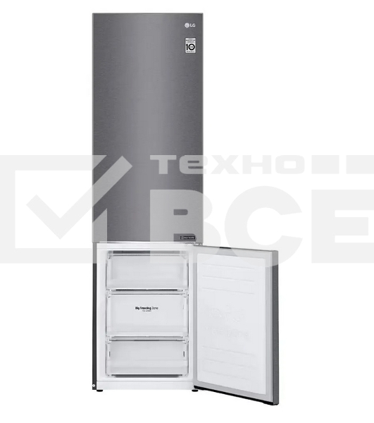 Холодильник LG GC-B509SLCL графит двухкамерный 292/127л морозилка снизу, No Frost