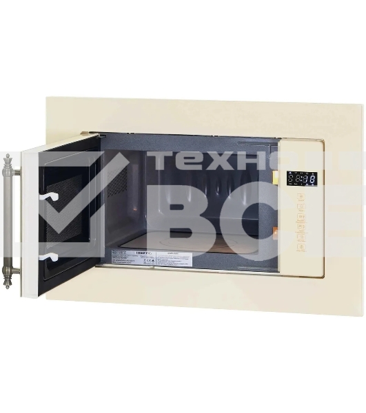 Микроволновая печь встраиваемая HIBERG VM 6502 YR бежевый, 20 л, 700 Вт, преключатели - сенсорные