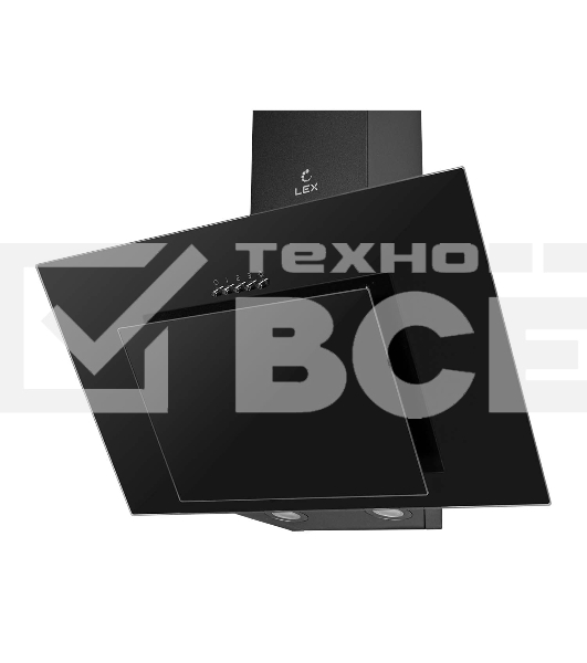 Вытяжка наклонная LEX MIRA G 500 BLACK черный, кнопочное управление