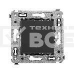 Кнопка одноклавишная DKC Avanti 4412153 в стену, черный матовый, фото 1