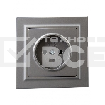 Розетка 1-местная IEK BRITE РСР10-1-0-БрС без заземления, без защитных шторок, 10А, в сборе, сталь, фото4