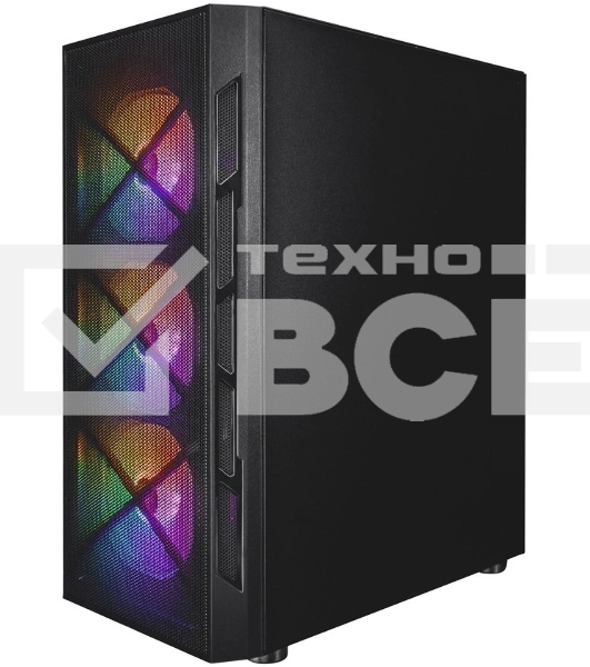 Компьютерный корпус 1STPLAYER FIREBASE XP черный ATX 4x120мм LED fans XP-BK-4F1