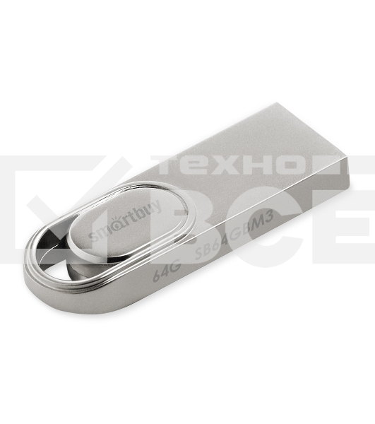 Флешка USB Smartbuy R/W (SB64GbM3) 064Gb,UFD 2.0 M3 Metal стальной