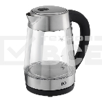 Чайник электрический BQ KT1700G черный-сталь, 2200 Вт, 1,7 л, фото 1