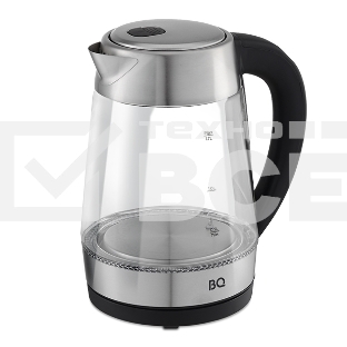 Чайник электрический BQ KT1700G черный-сталь, 2200 Вт, 1,7 л