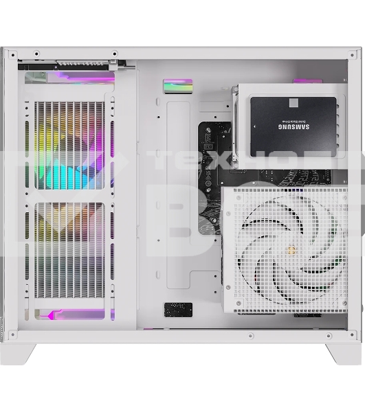 Компьютерный корпус AeroCool / Formula Crystal Z6M Floe белый без БП mATX 4x120мм 2xUSB 3.0 audio bott PSU