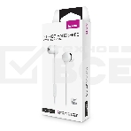 Наушники-гарнитура OLMIO Budz 3.5мм, белые, с микрофоном и кнопкой ответа, фото2