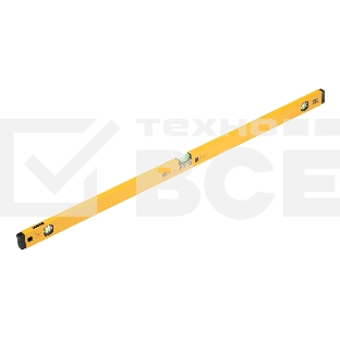 Уровень алюминиевый Denzel, магнит., фрезерованный, 3 глазка (1 зеркал.), 0,5 мм/м, 1200 мм